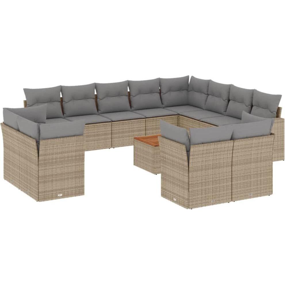 VidaXL, Gartenlounge, 10-tlg. Garten-Lounge-Set mit Kissen