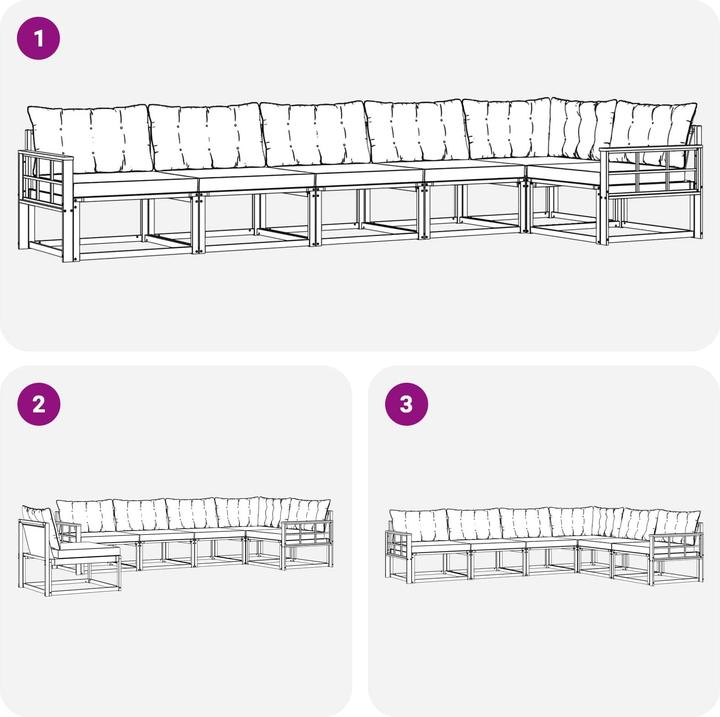 Produktbild vidaXL Outdoor-Sofa
