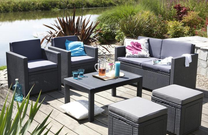 Image du produit Allibert Tabouret Cube (avec coussin)