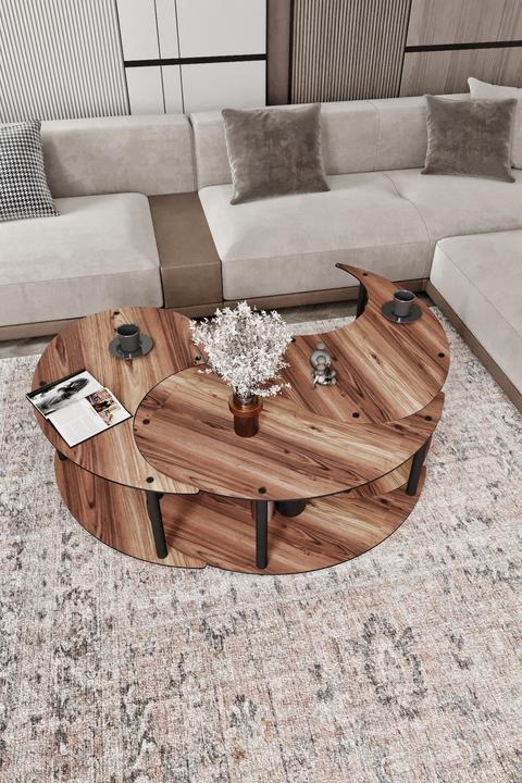 Produktbild Hanah Home Yin Yang Coffee Table 3 Set (70 x 38 x 70 cm)