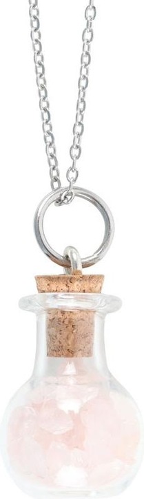 Actual product image Something Different Love Rose Quartz Potion Bottle Necklace (100% Synthetic Material)