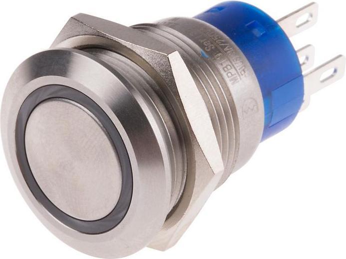 Produktbild RS PRO 19mm,stainless,DPDT,mom,W,220V