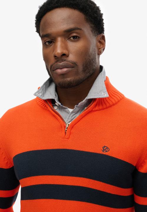 Image du produit Superdry Pull camionneur rayé en maille de coton (M)