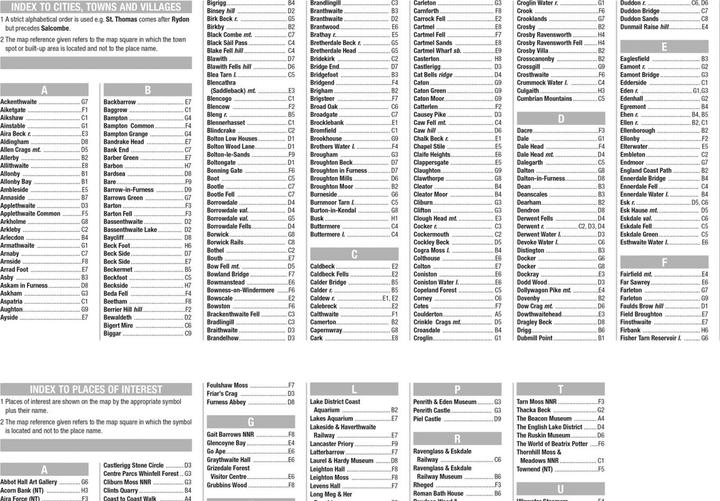 Nutritional values and ingredients Lake District A-Z Visitors Map