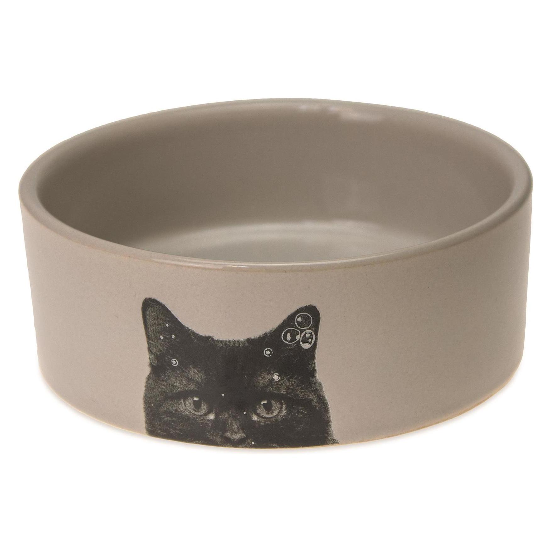 Karlie Ciotola per gatti in ceramica I (25 cl), Ciotola mangime + Dosatore