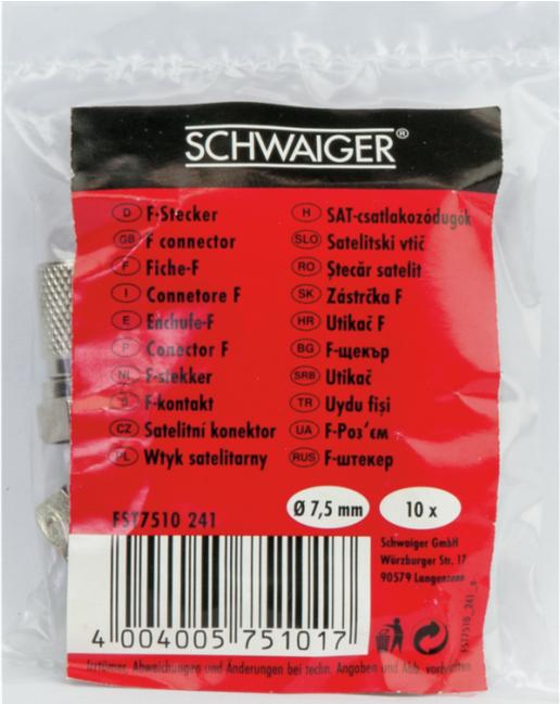 Nährwerte und Zutaten Schwaiger FStecker FST75 241