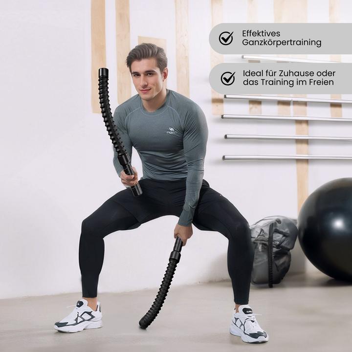 Actual product image Hermex Seilloses Battle Rope Battle-Rope-Sticks Gewichts Griffe Air Rope