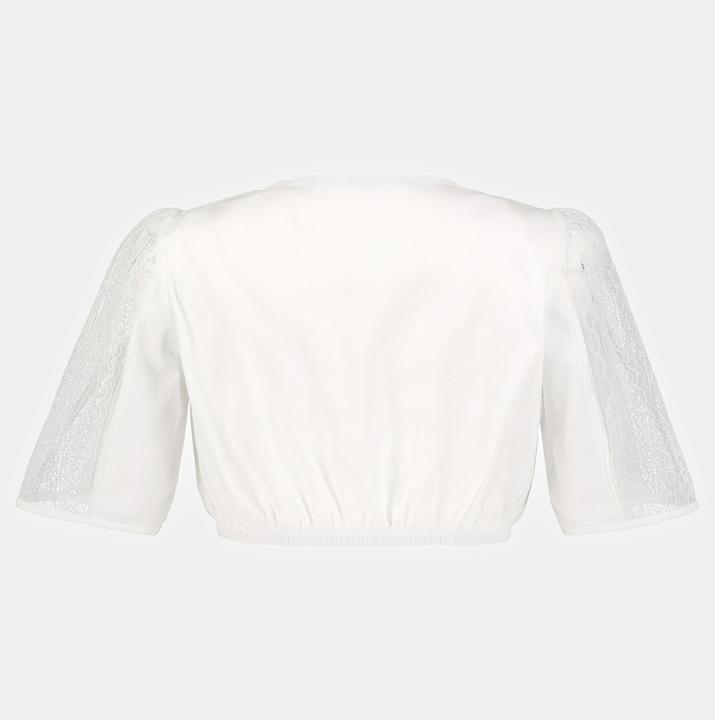 Immagine prodotto Ulla Popken Dirndlbluse, Spitzendetail, Rundhals, Halbarm (62)
