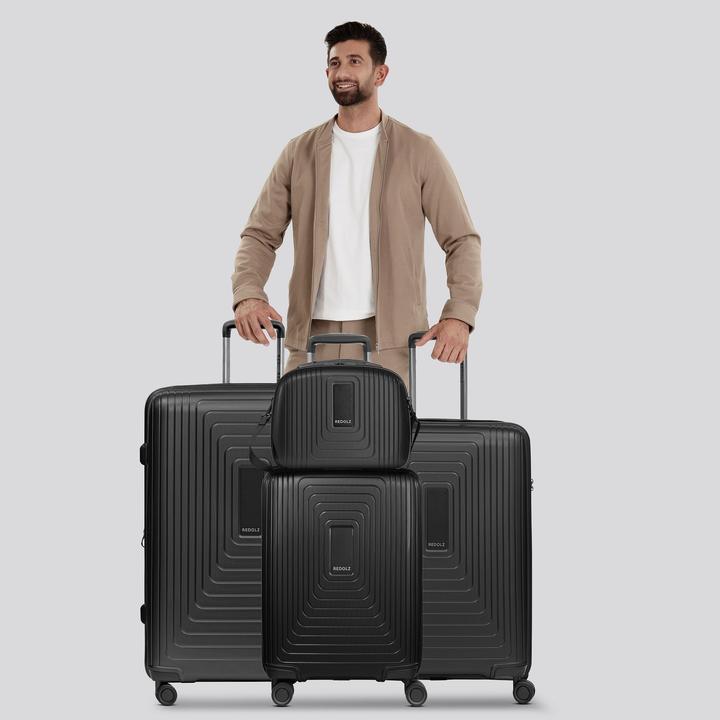 Produktbild Redolz Essentials 14 4-Rollen Kofferset + Beautycase 4 tlg. mit Dehnfalte (264 l)