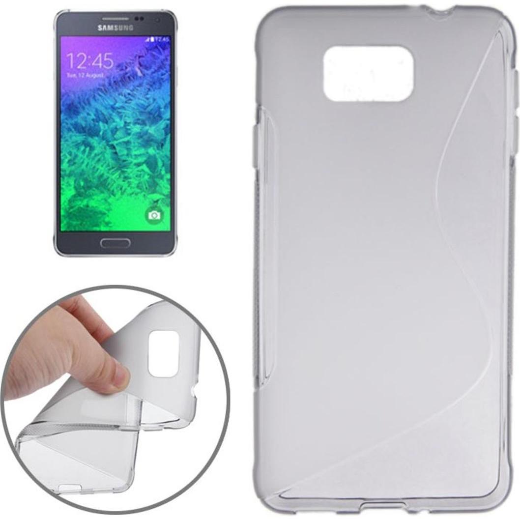 König Design Handyhülle TPU Schutzhülle für Samsung Galaxy Alpha G850F Grau (Samsung Galaxy Alpha), Smartphone Hülle, Gr...