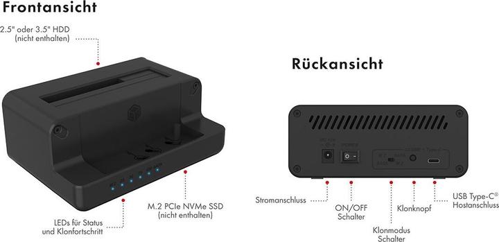 Actual product image Icy Box IB-2914MSCL-C31 (2.5", M.2, 3.5")