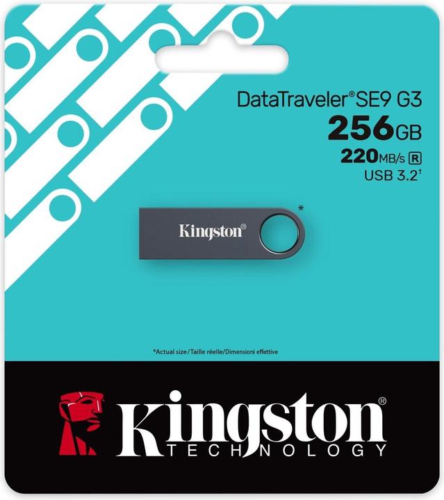 Immagine prodotto Kingston USB-Stick 256GB DataTraveler SE9 G3 Dark Nickel (256 GB, USB-A)