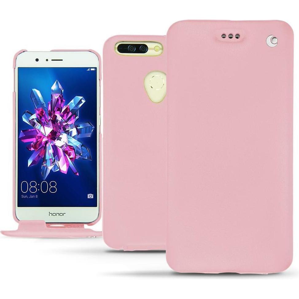 Noreve Lederschutzhülle vertikal (Honor 8 Pro), Smartphone Hülle, Rosa