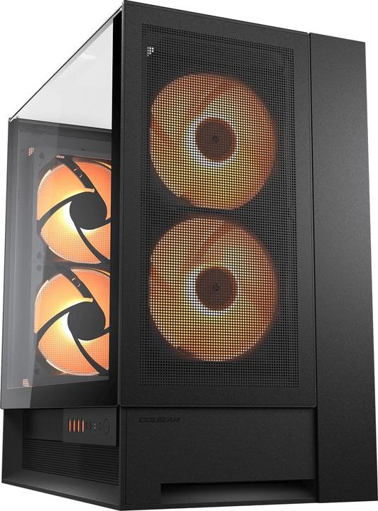 Cougar Gehäuse Midi-Tower OmnyX, ARGB, Schwarz (mATX, Mini-ITX, ATX)
