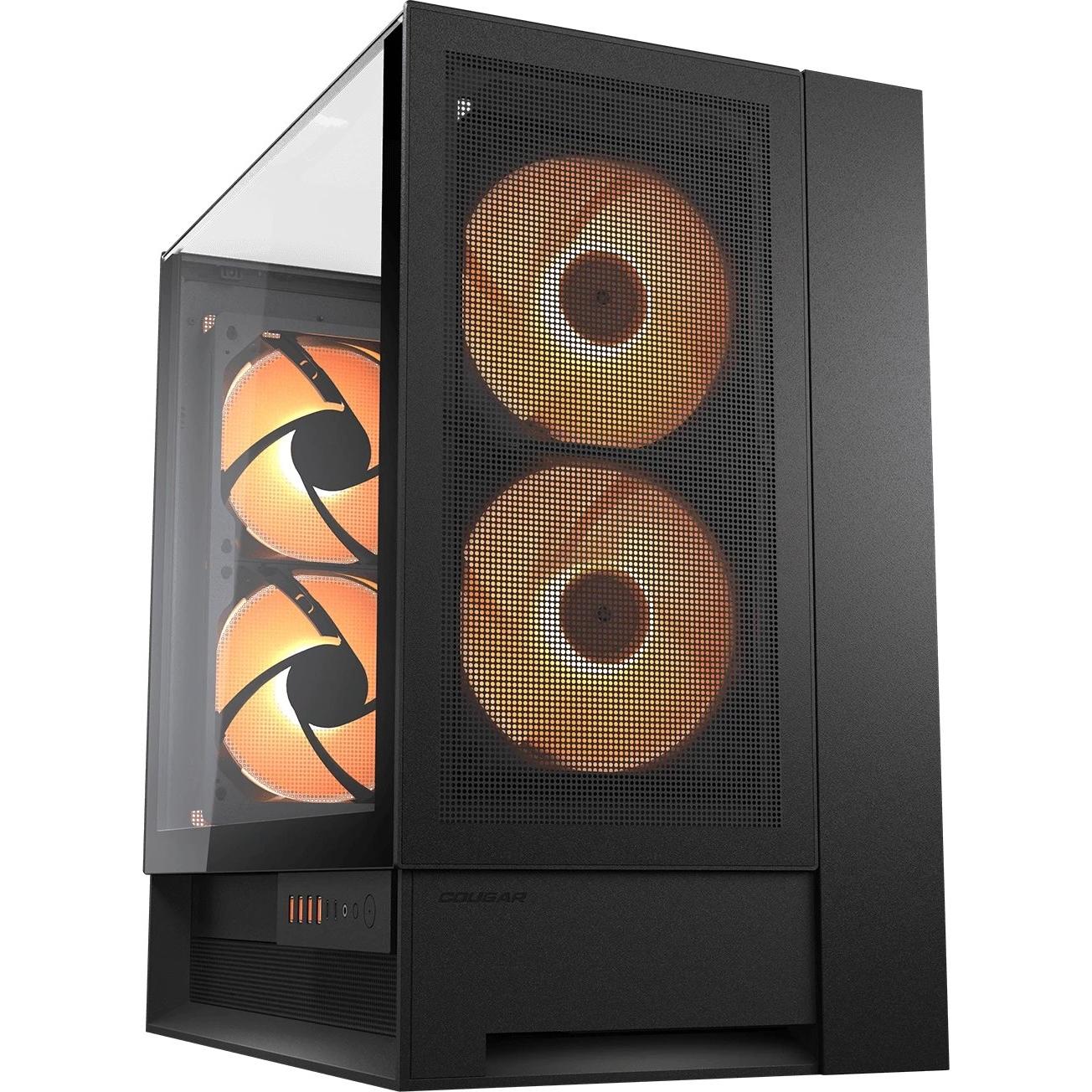 Cougar Gehäuse Midi-Tower OmnyX, ARGB, Schwarz (mATX, Mini-ITX, ATX), Case PC, Nero