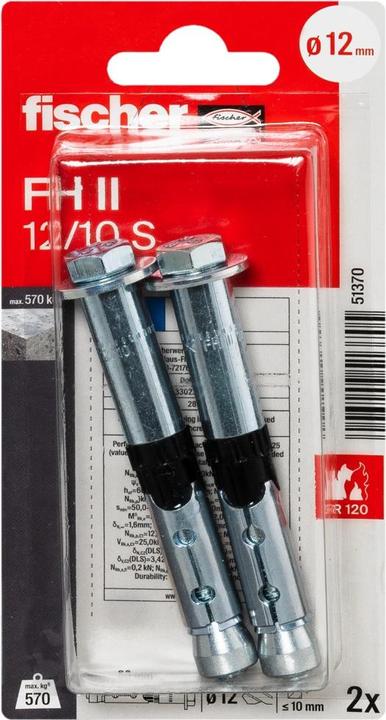 Actual product image Fischer SB Nylon plug Duopower with angled hooks (2 pcs.)