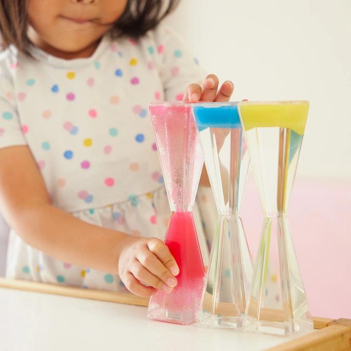 Actual product image The twiddlers Flüssige Sanduhr Gravity Liquid Motion Timer 3er-Set