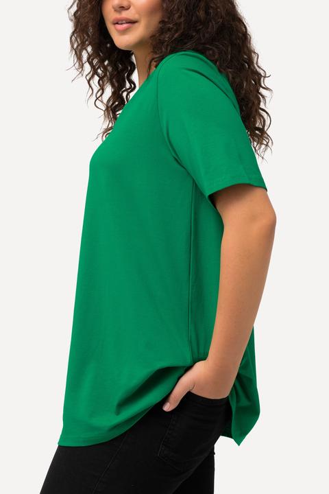 Actual product image Ulla Popken Essential Notch Neck Stretch Tee (62)