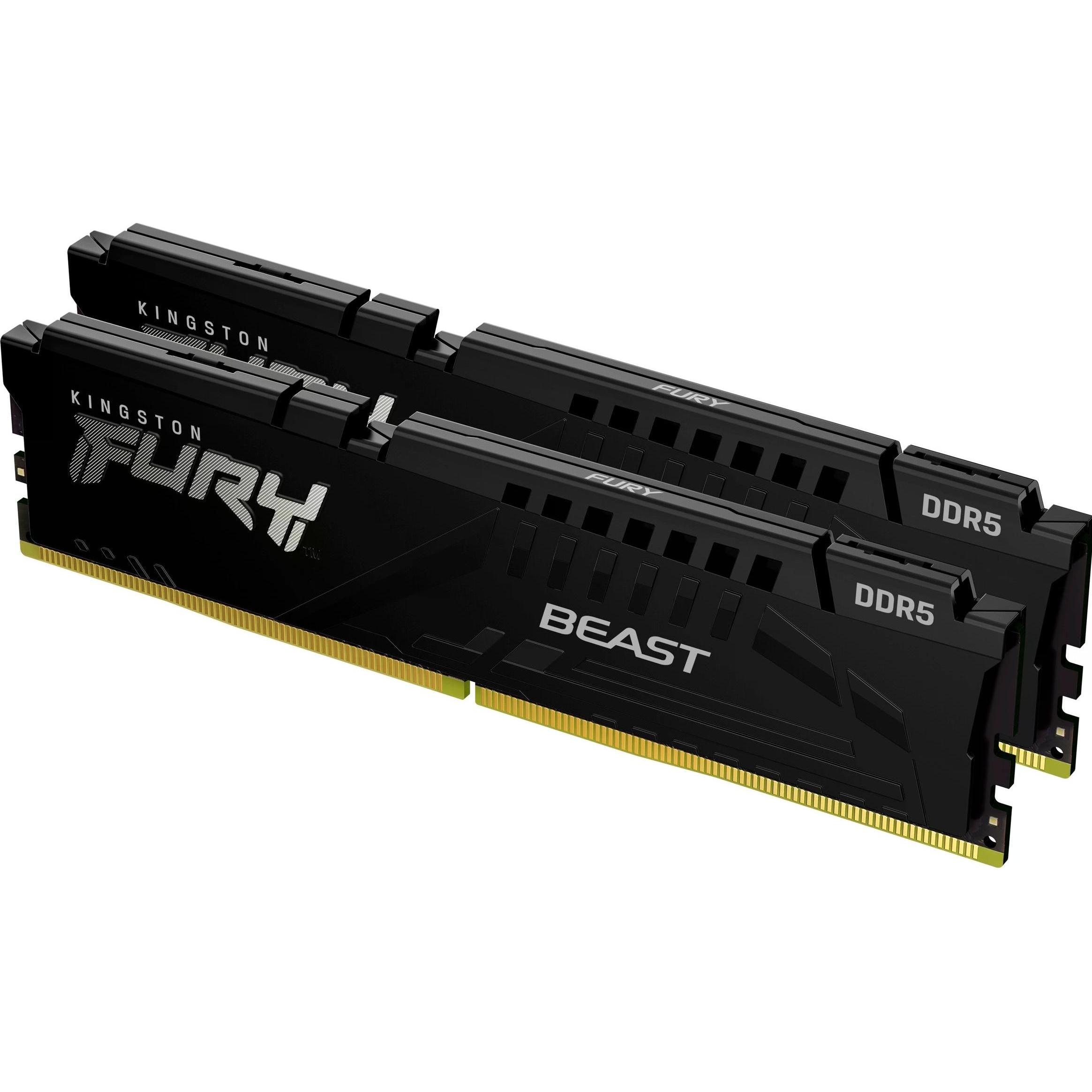 Thumbnail - Kingston 32GB DDR5 6800MT/S CL34 DIMM (2 x 16GB, 6800 MHz, DDR5-RAM, DIMM), RAM, Schwarz