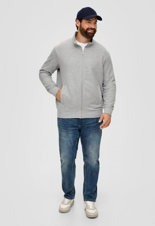 Produktbild s.Oliver Sweatshirt Jacke Sweatjacke mit Stehkragen (4XL)