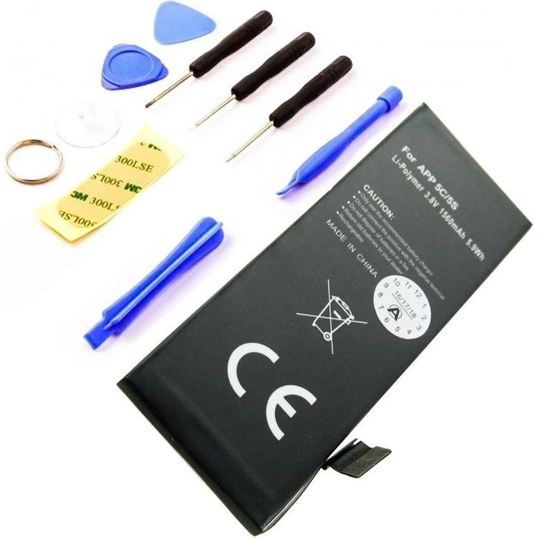 AccuCell Akku iPhone 5C, 616-0667, 616-0720 / Akku mit Werkzeug, Smartphone Akku