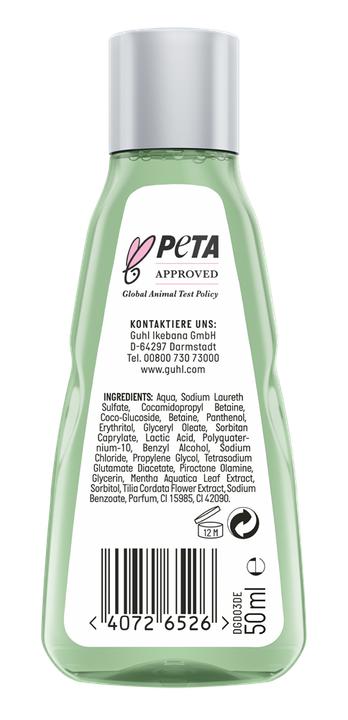 Image du produit Guhl - PEAU DE TÊTE SENSITIVE Shampooing doux (50 ml, Shampoing liquide)