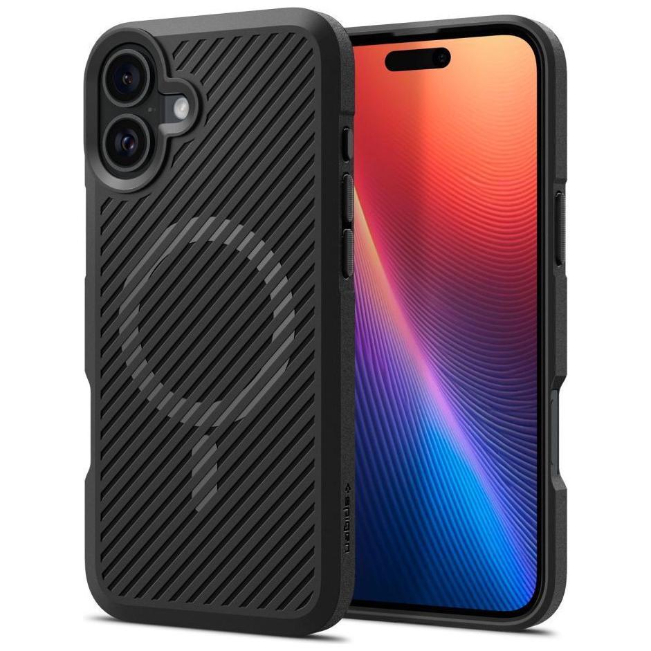 Spigen Core Armor MAG iPhone 16 MagSafe czarny/matte black ACS08221 (Apple iPhone 16), Smartphone Hülle, Schwarz