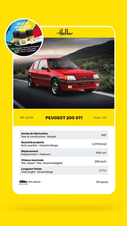Image du produit Heller STARTER KIT Peugeot 205 GTI