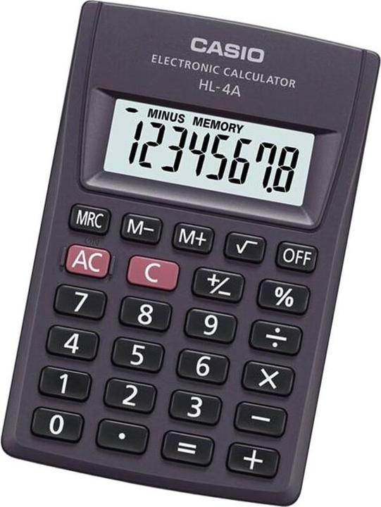 Produktbild Casio Taschenrechner HL-4A Grau Harz 8 x 5 cm
