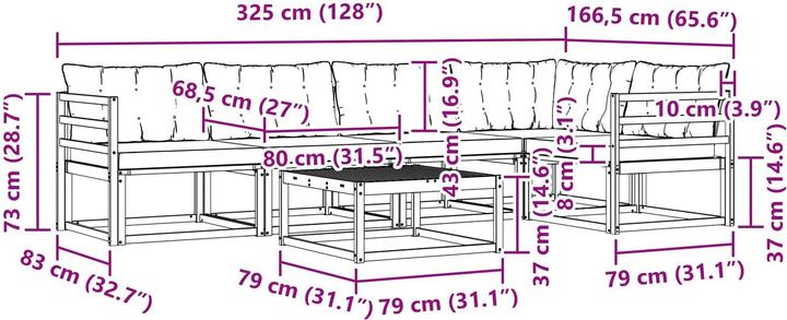 Produktbild vidaXL Outdoor-Sofa