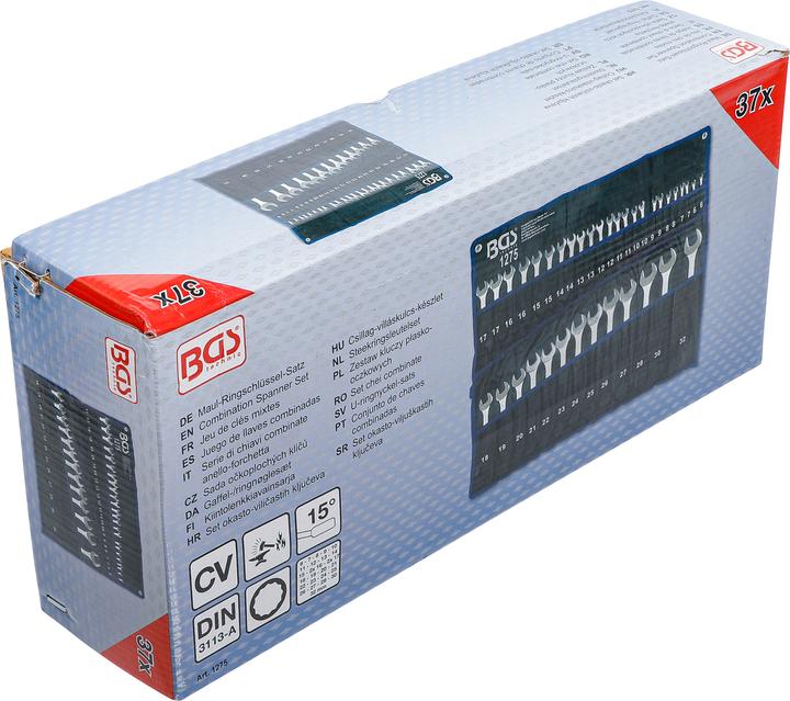 Produktbild BGS Maul-Ringschlüssel-Satz (32 mm, 19 mm, 12 mm, 24 mm, 14 mm, 22 mm, 16 mm, 23 mm, 10  mm, 21 mm, 18 mm, 27 mm, 7 mm, 17 mm, 11 mm, 15 mm, 26 mm, 30 mm, 8 mm, 28 mm, 9 mm, 13 mm, 20 mm, 25 mm)