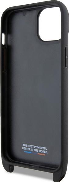 Produktbild BMW BMHCP15S23PSCCK iPhone 15 / 14 / 13 czarny/black hardcase M Edition Carbon Stripe & Strap (Apple iPhone 13, Apple iPhone 14, Apple iPhone 15)
