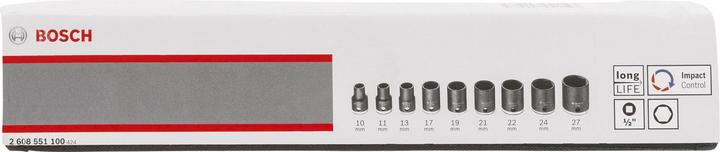 Image du produit Bosch Professional Zubehör Jeu d'inserts pour clés à douille (19 mm, 17 mm, 10 mm, 11 mm, 13 mm, 27 mm, 21 mm, 24 mm, 22 mm)
