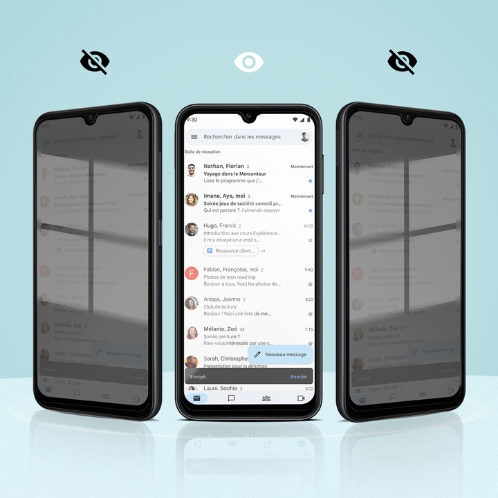 Actual product image Avizar Privacy glass screen protector (1 Piece, Samsung Galaxy A14)