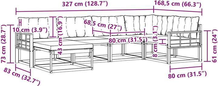 Produktbild vidaXL Outdoor-Sofagarnitur