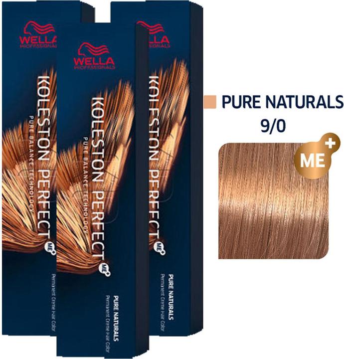 Image du produit Wella Koleston Perfect ME+ Pure Naturals Set de 3 pièces 9/0 blond clair (9/0)
