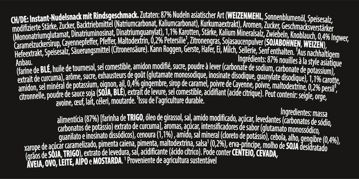 Valeurs nutritives et ingrédients Knorr Asia Noodles (77 g)