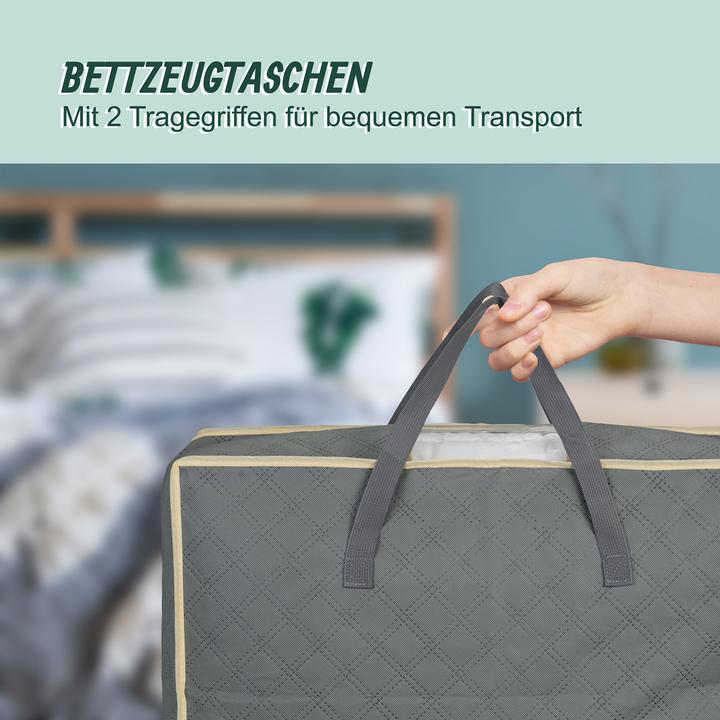 Produktbild Relaxdays 2x Bettdecken-Aufbewahrungstasche