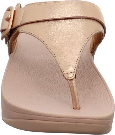 Actual product image Fitflop Lulu Adjustable Leather Toe Post Sandal (38)