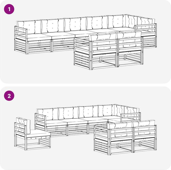 Produktbild vidaXL Outdoor-Sofagarnitur