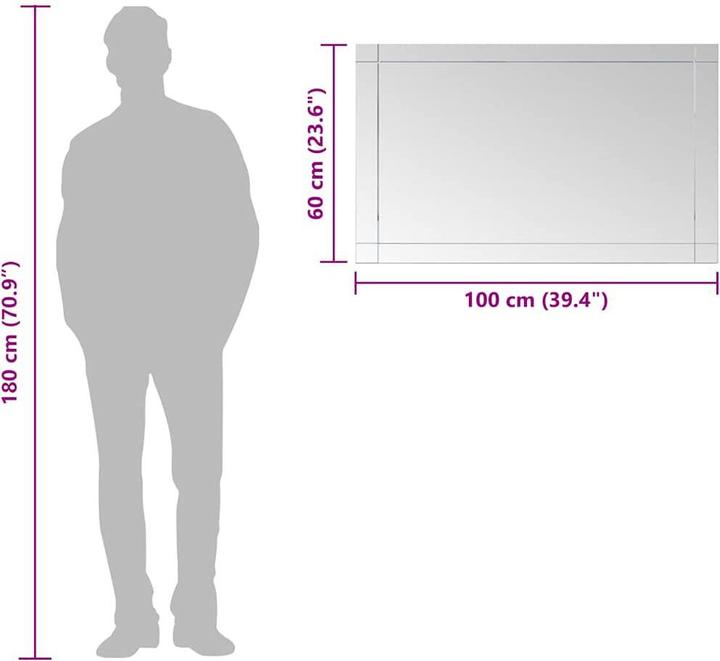 Immagine prodotto vidaXL Wandspiegel (100 x 60 cm)