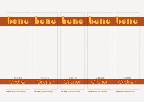 Actual product image Bene 50 insert spine labels white for 8.0 cm spine width