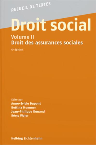 Droit social - Volume II (Français, Rémy Wyler, Bettina Hummer, Jean-Philippe Dunand, Anne-Sylvie Dupont, 2023)