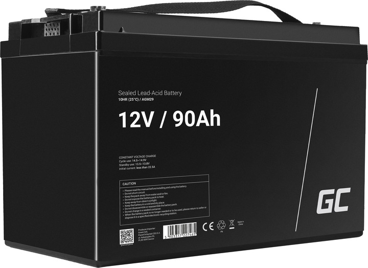 Actual product image GreenCell Accumulator AGM 12V 90Ah - 90.000 mAh (12 V, 90 Ah)