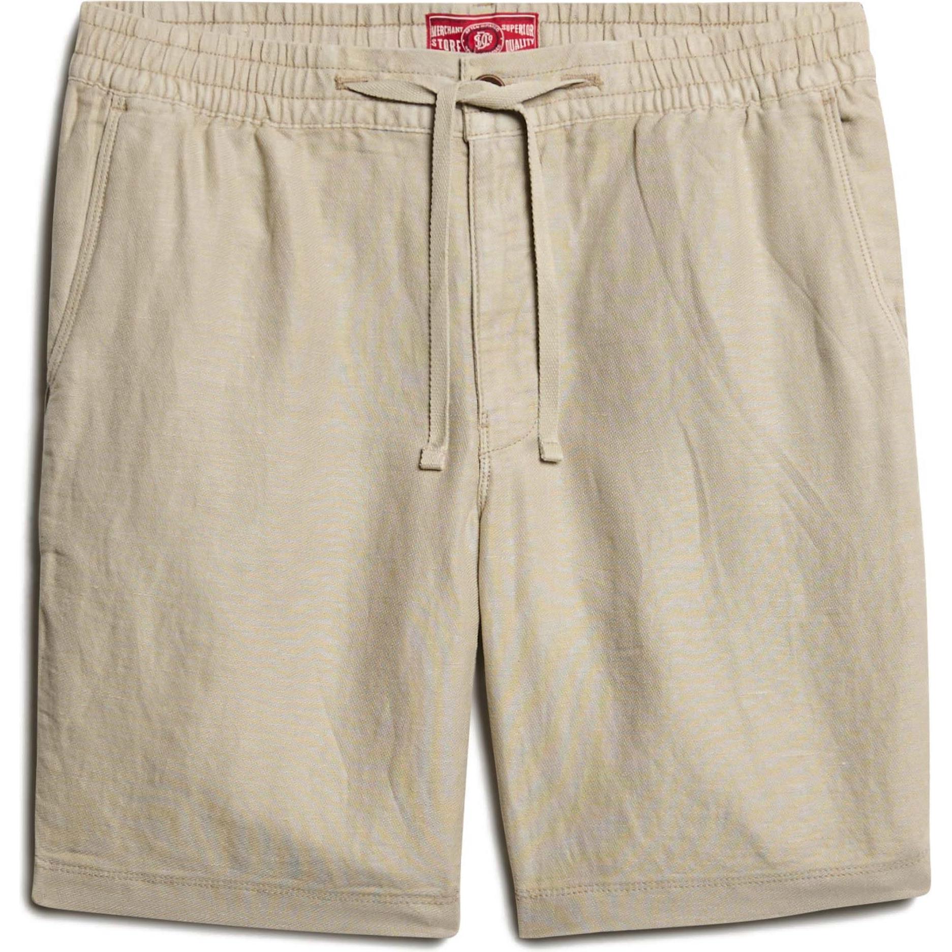 Superdry, Herren, Shorts, Merchant Linen Short, Beige, (M)