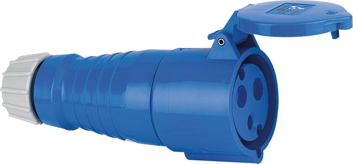 Actual product image ABL CEE Form 32A 3 Pin Socket Female Blue housing