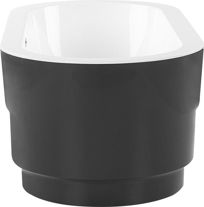 Actual product image Beliani Bathtub free-standing black oval 170 x 80 cm EMPRESA (214 l, 80 cm, 170 cm)