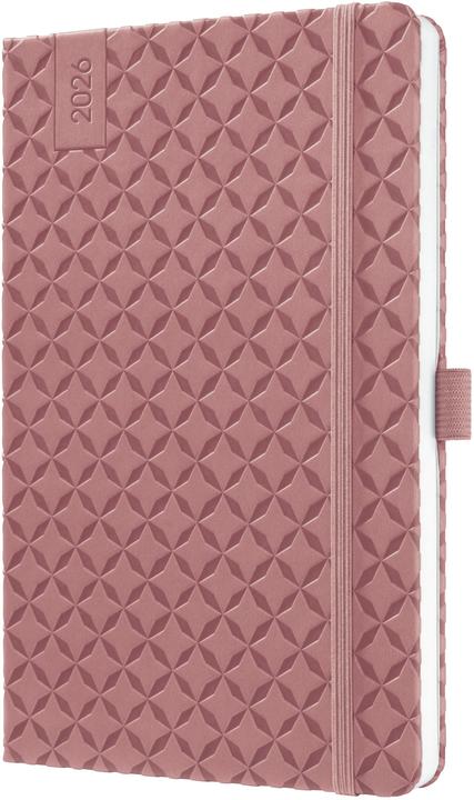 Jolie Agenda Flair 2026 J6129 1W/2S dusty red ML A5 (A5, 1 settimana / 2 pagine)