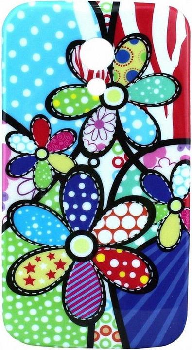 Actual product image König Design Protective cover mobile phone case TPU for mobile phone Motorola Moto G2 motif colourful flowers (Motorola Moto E2)