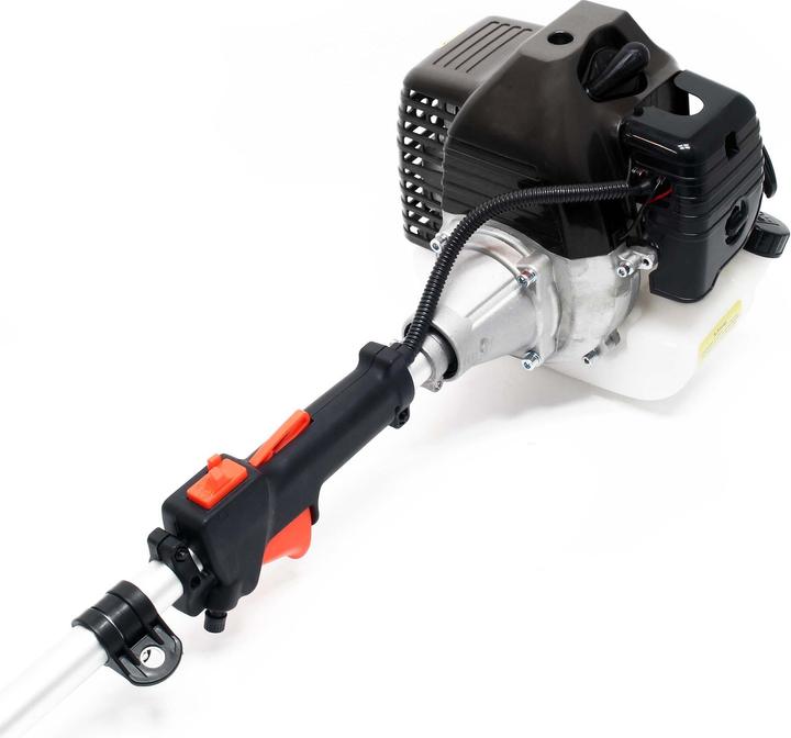 Produktbild Wiltec 5in1 Benzin Multitool 1,76PS Rasentrimmer Heckenschere Hochentaster Sense Garten (Metallschneideblatt)